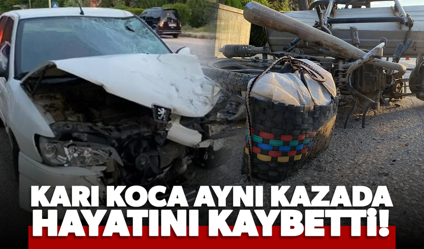 Manisa'da sepetli motosiklet kazası! 2 ölü 1 yaralı