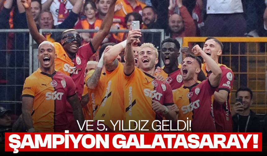 Ve 5. yıldız geldi! Şampiyon Galatasaray