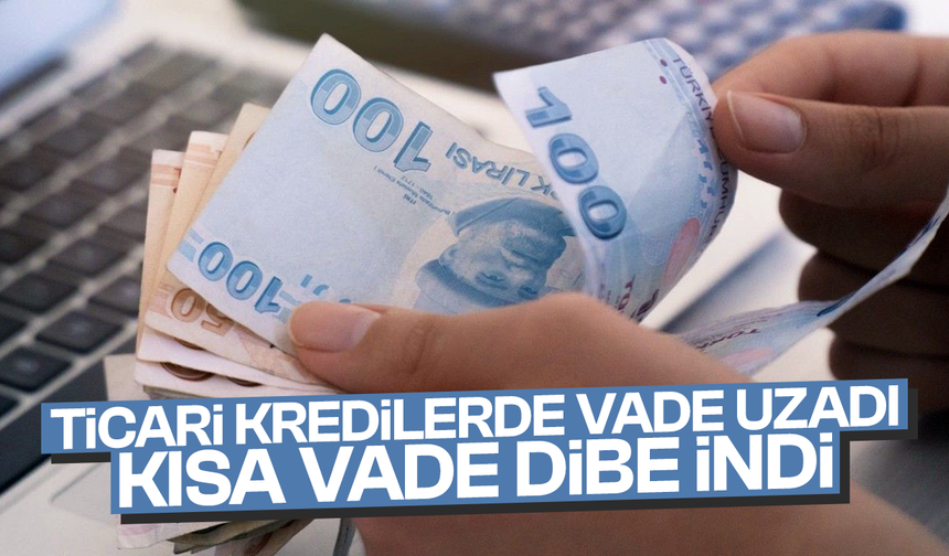 Ticari kredilerde vade uzadı, kısa vade dibe indi