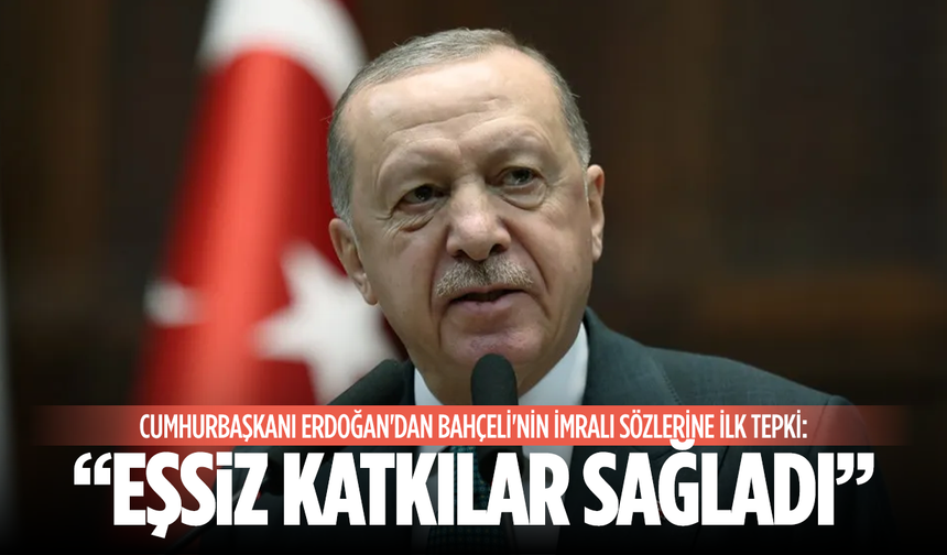 Cumhurbaşkanı Erdoğan'dan Bahçeli'nin İmralı sözlerine ilk yorum