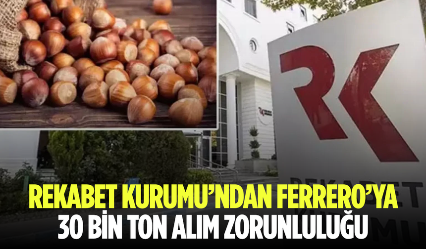 Rekabet Kurulu Ferrero'nun fındık alım taahhütlerini revize etti