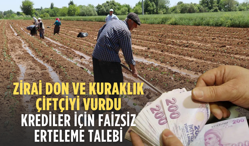 Zirai don ve kuraklık çiftçiyi vurdu: Krediler için faizsiz erteleme talebi