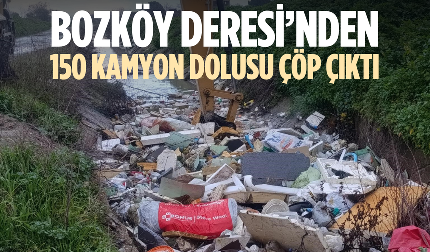 Bozköy Deresi'ne atılmış eşyalar görenleri şaşkına çevirdi