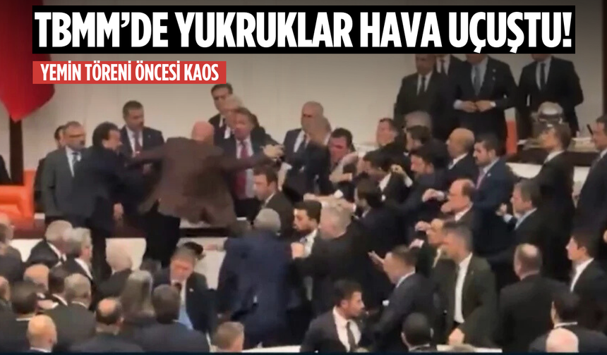Meclis'te yemin töreni öncesi yumruklar havada uçuştu