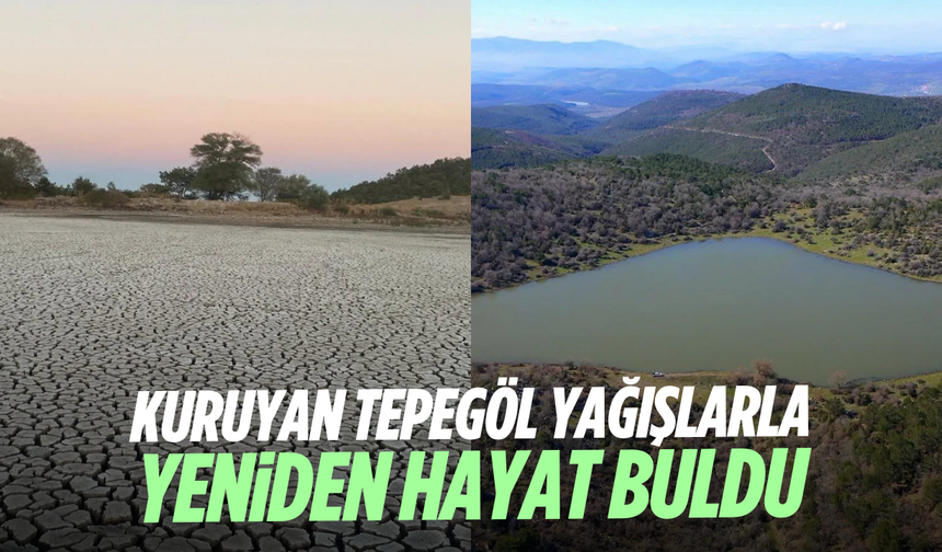 Kuruyan Tepegöl yağışlarla hayat buldu