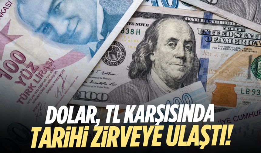 Dolar, TL karşısında tarihi zirveye ulaştı