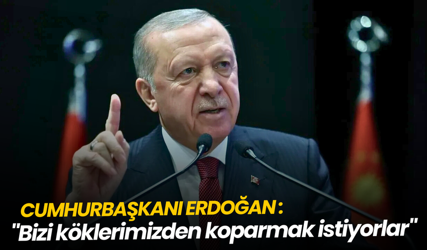 Cumhurbaşkanı Erdoğan: "Bizi köklerimizden koparmak istiyorlar"