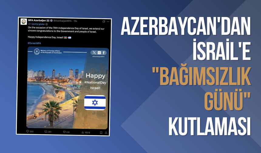 Azerbaycan'dan İsrail'e "bağımsızlık günü" kutlaması