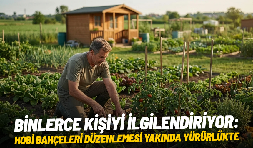 Binlerce kişiyi ilgilendiriyor: Hobi bahçeleri düzenlemesi yakında yürürlükte