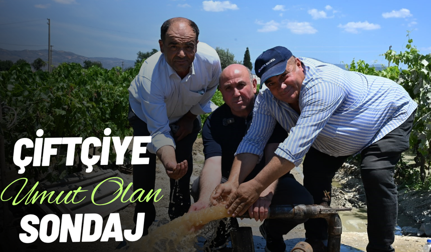 Kuruyan kuyulara çözüm: Sarıgöl'de çiftçiye can suyu olacak sondaj açıldı