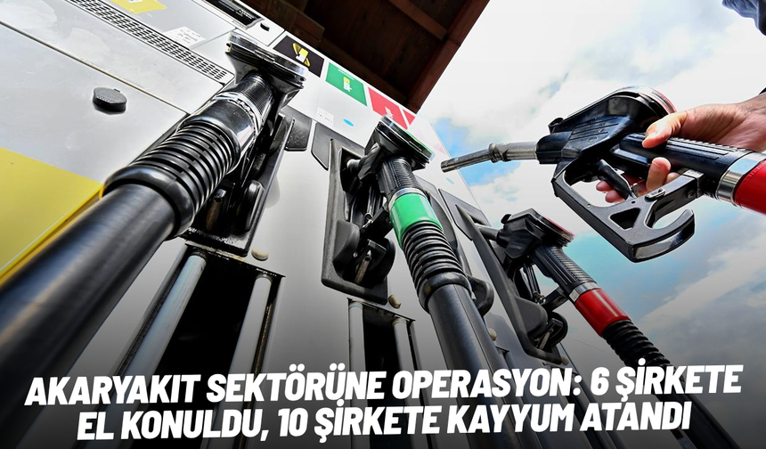 Akaryakıt sektörüne operasyon: 6 şirkete el konuldu, 10 şirkete kayyum atandı