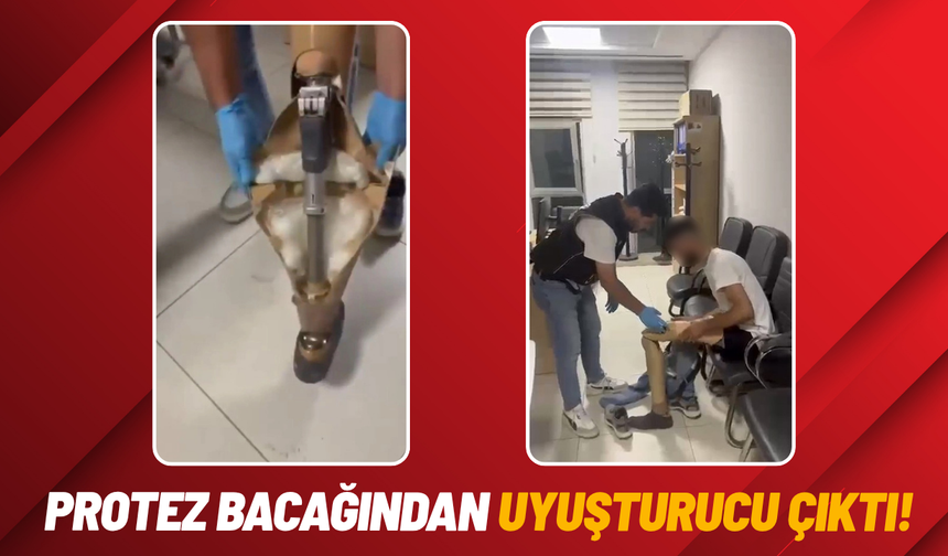 Protez bacağından uyuşturucu çıktı