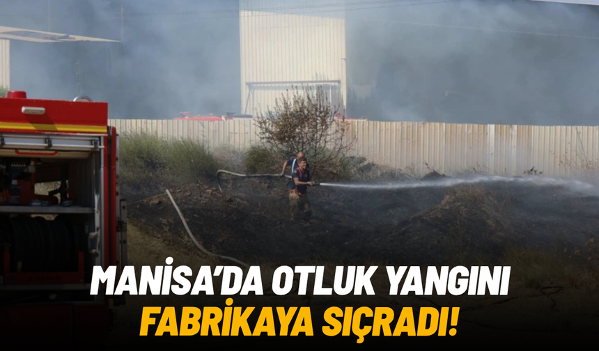 Manisa’da otluk yangını fabrikaya sıçradı: 2 yaralı
