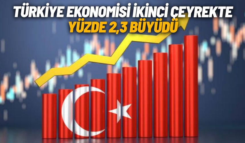 Türkiye ekonomisi ikinci çeyrekte yüzde 2,3 büyüdü