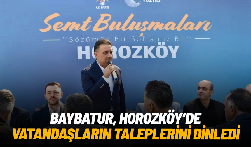 Baybatur, Horozköy’de vatandaşların taleplerini dinledi