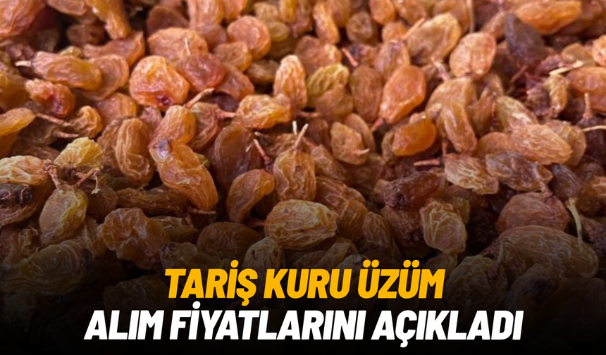 TARİŞ kuru üzüm alım fiyatlarını açıkladı