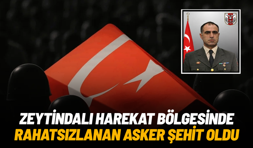 Zeytindalı harekat bölgesinde rahatsızlanan asker şehit oldu