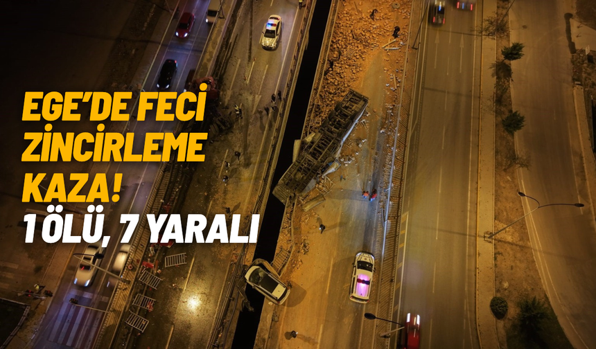 Afyonkarahisar'da tır ile otomobiller çarpıştı: 1 ölü, 7 yaralı