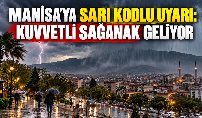 MANİSA’YA SARI KODLU UYARI: KUVVETLİ SAĞANAK GELİYOR
