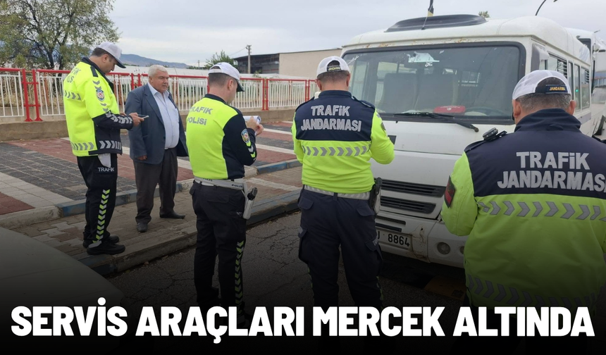 Öğrencilerin güvenli ulaşımı için servis araçları mercek altına alındı