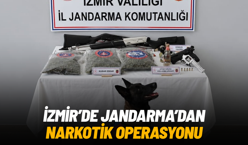 İzmir'de jandarmadan narkotik operasyonu