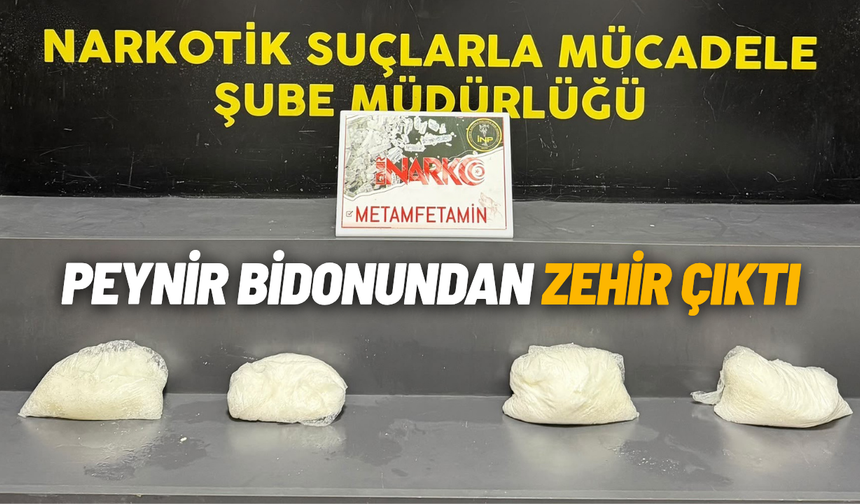Peynir bidonundan zehir çıktı