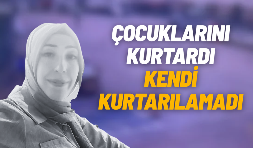 Çocuklarını kenara iterek kurtaran anne, devrilen minibüsün altında kalarak hayatını kaybetti