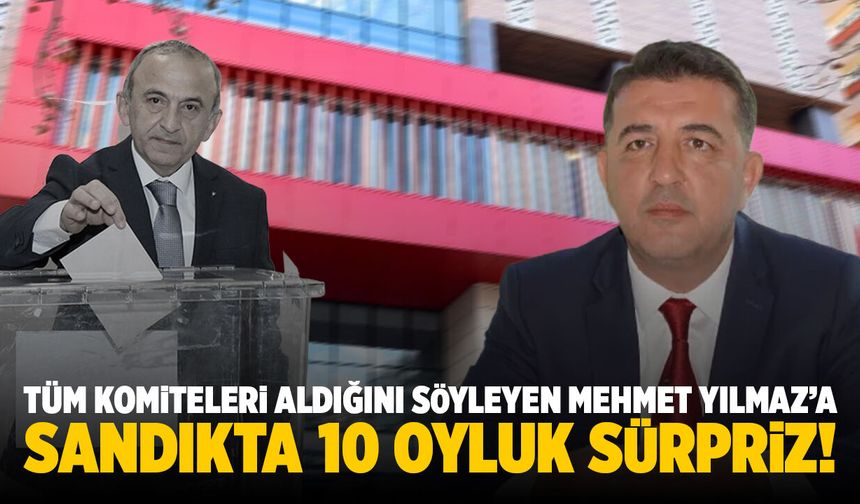 Tüm Komiteleri Aldığını Söyleyen Mehmet Yılmaz’a Sandıkta 10 Oyluk Sürpriz!