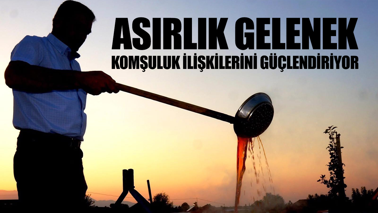 Sarıgöl’de pekmez köpüğü geleneği yaşatılıyor