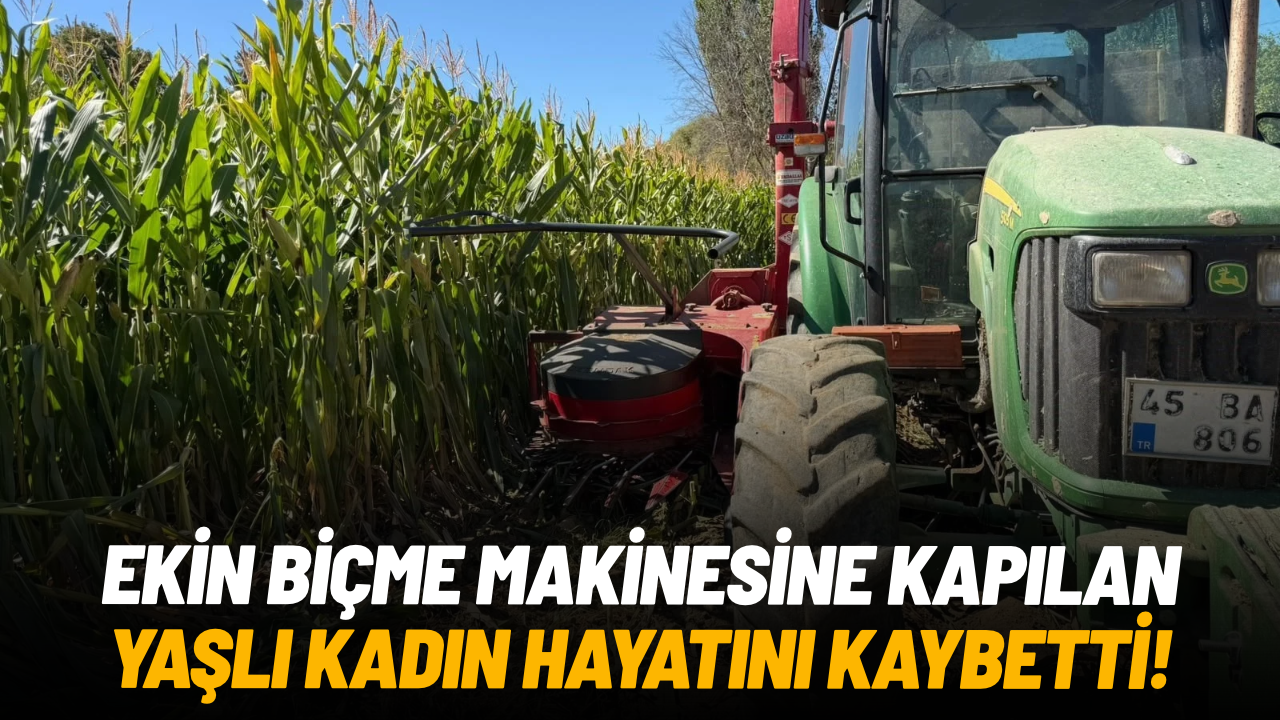 Manisa'da ekin biçme makinesine kapılan yaşlı kadın hayatını kaybetti